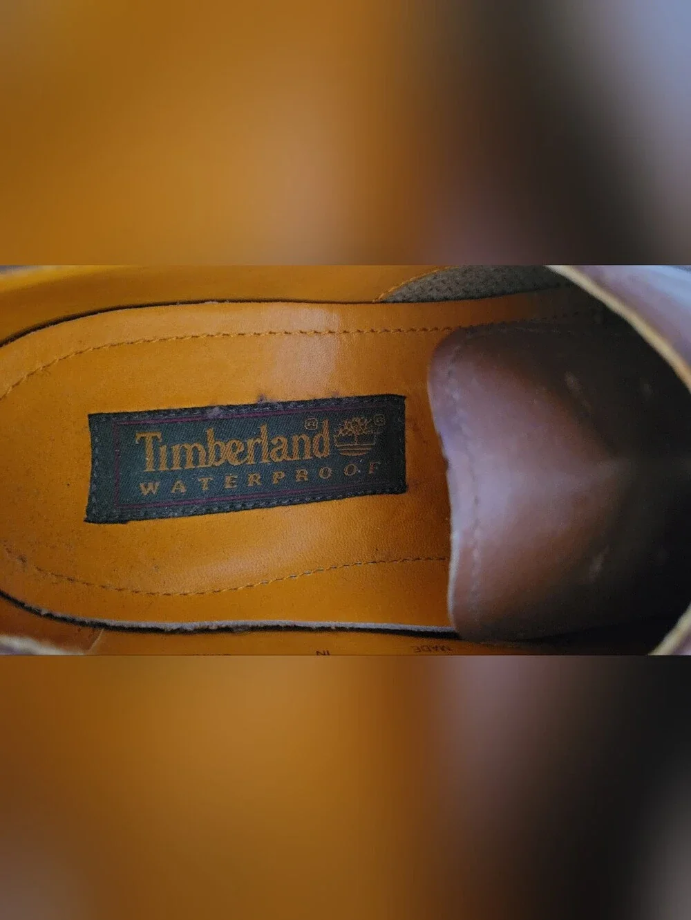 Timberland Men's  Brown Leather Waterproof Derby Shoes